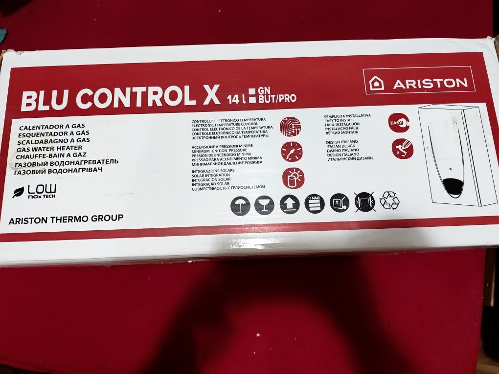 Boiler Podgrzewacz Wody Piecyk Gasowy Ariston Blu Control X14  (14L) -