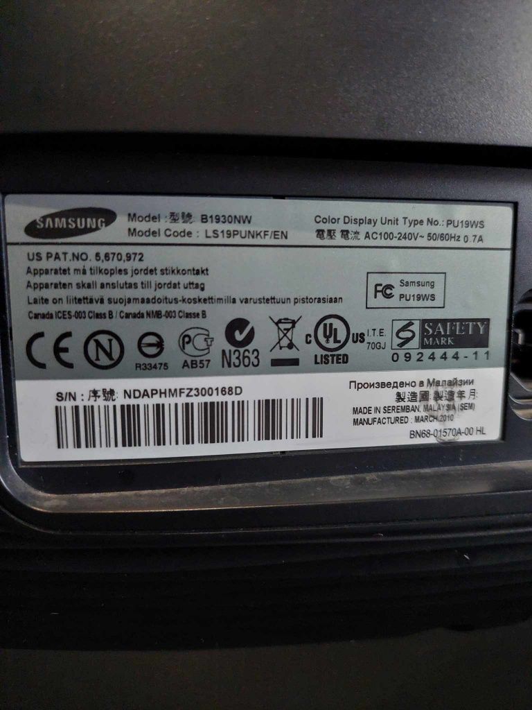 Monitor Samsung 70000:1