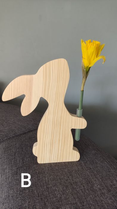 Drewniane zające ozdoba wielkanocna