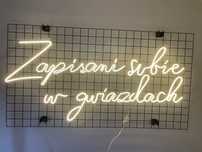 Napis LED - Zapisani sobie w gwiazdach neon ślubny