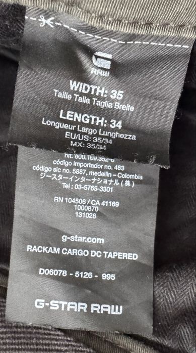 Spodnie G star Rackam 35/34 L/XL Stan BDB