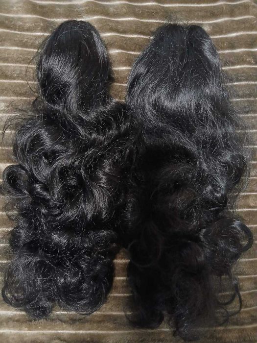 Продам шиньон хвост на крабе чернний и рыжий