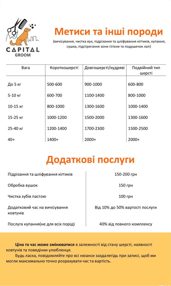 Грумінг в місті Київ