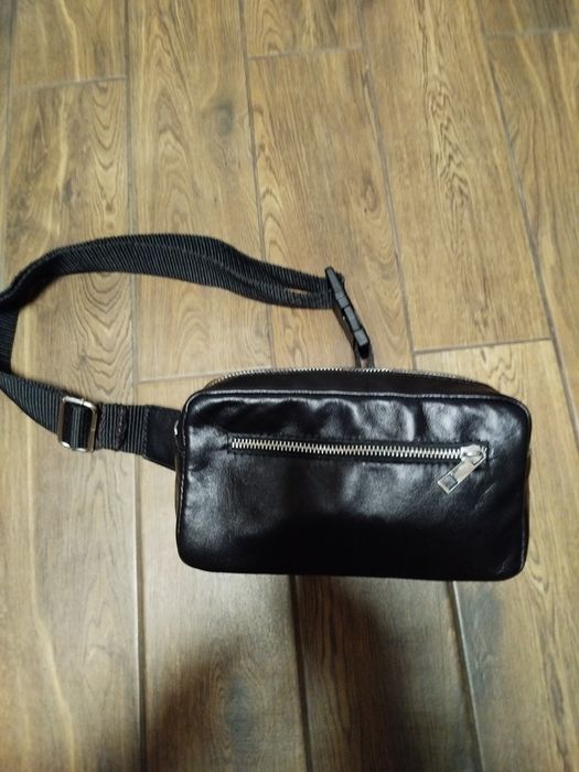 Прямоугольная Сумка Бананка Кожаная Новая