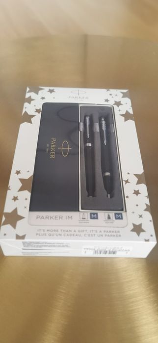 Parker zestaw Pióro i długopis czarny