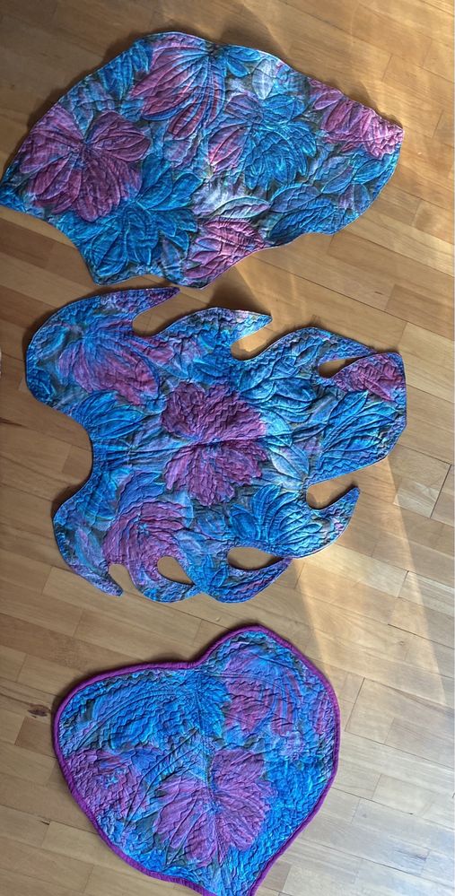 Dywanik łazienkowy monstera patchwork
