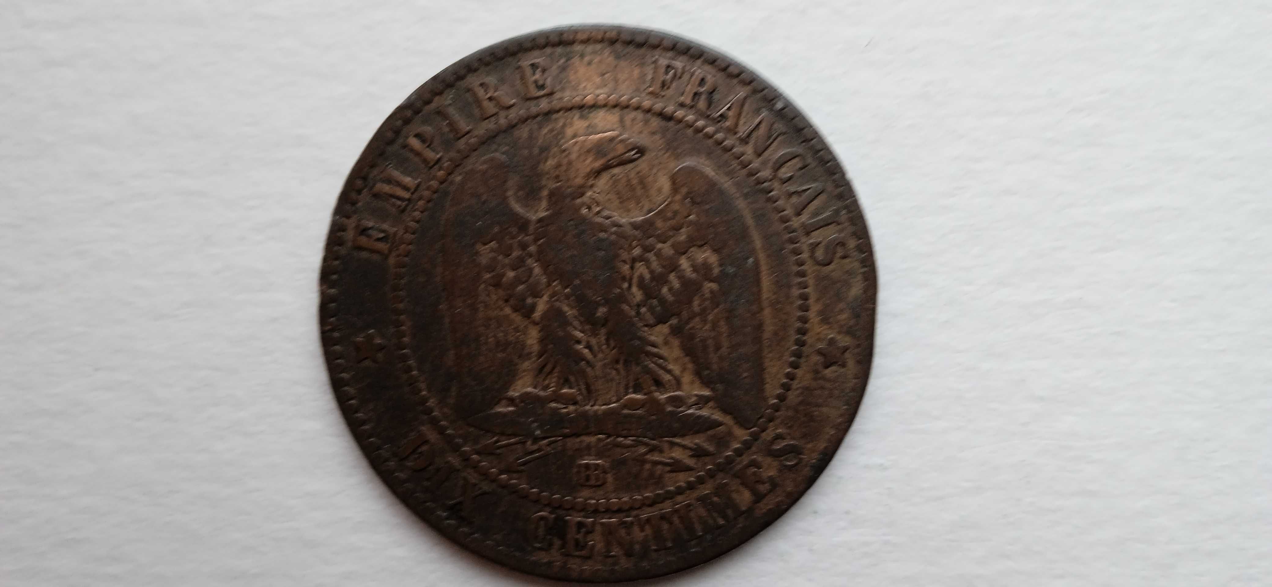 Moneta Francja Napoleon III, 10 centimes  1854r.