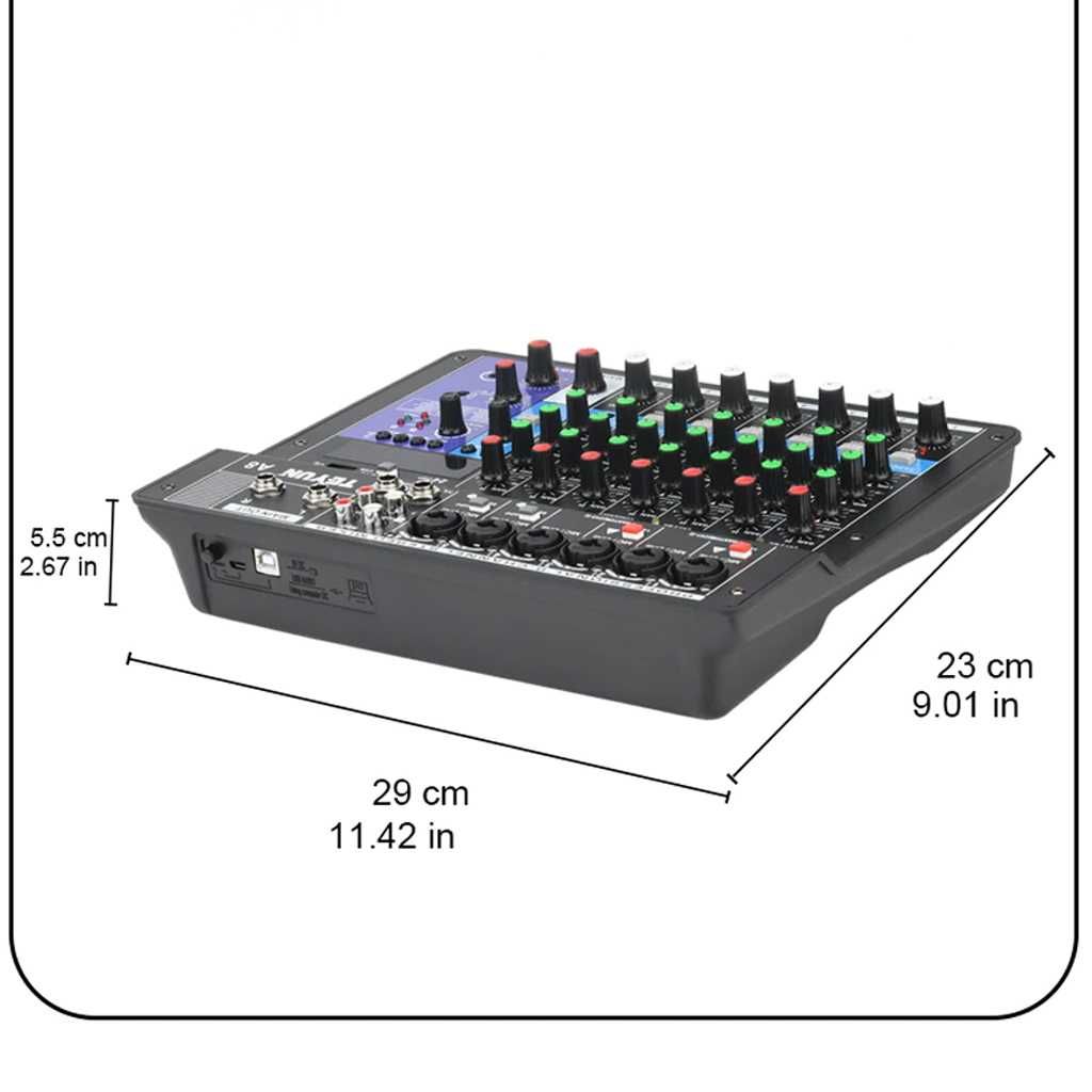 Mesa Mistura Som Interface Computador Pc 8 Canais Bluetooth Novo