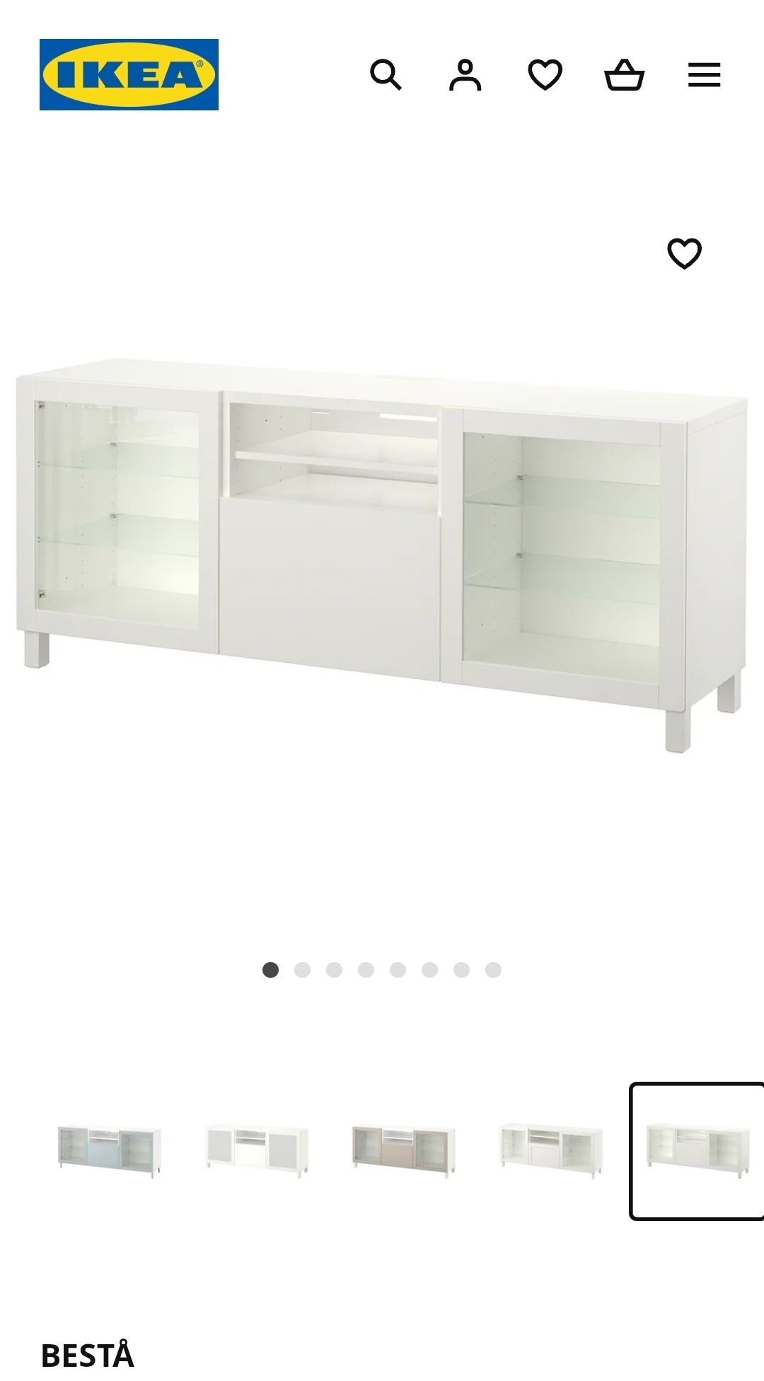 Móvel de TV branco ikea