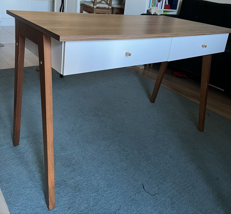 Biurko HEDA brązowe black red white