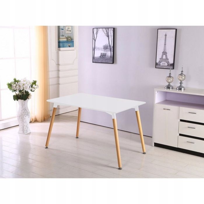 Stół Milano 120x80 white+4xkrzesło Milano białe