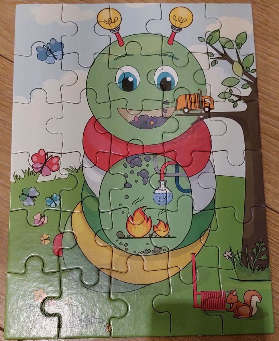 Puzzle 4 zestawy Spiderman, Bing, Bob budowniczy