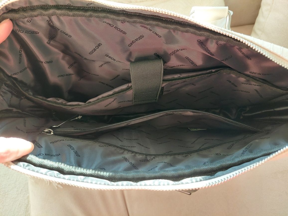 Nowa torba na laptopa Gino Rossi jasny beż ecru