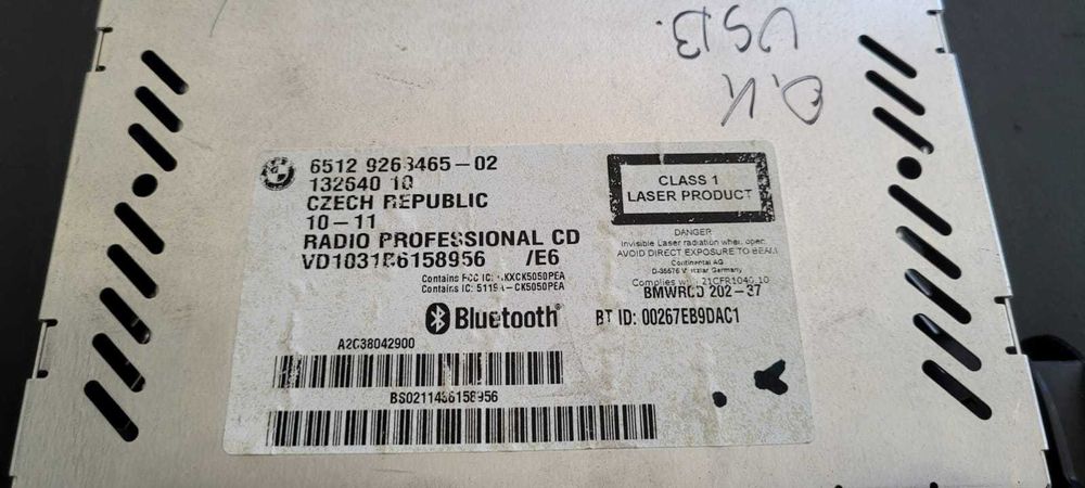 Radio profesjonal BMW X1 1 3 E84 E78 E90 bluetooth faktura vat
