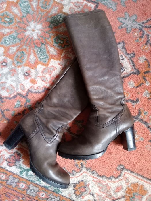 Сапоги женские кожаные