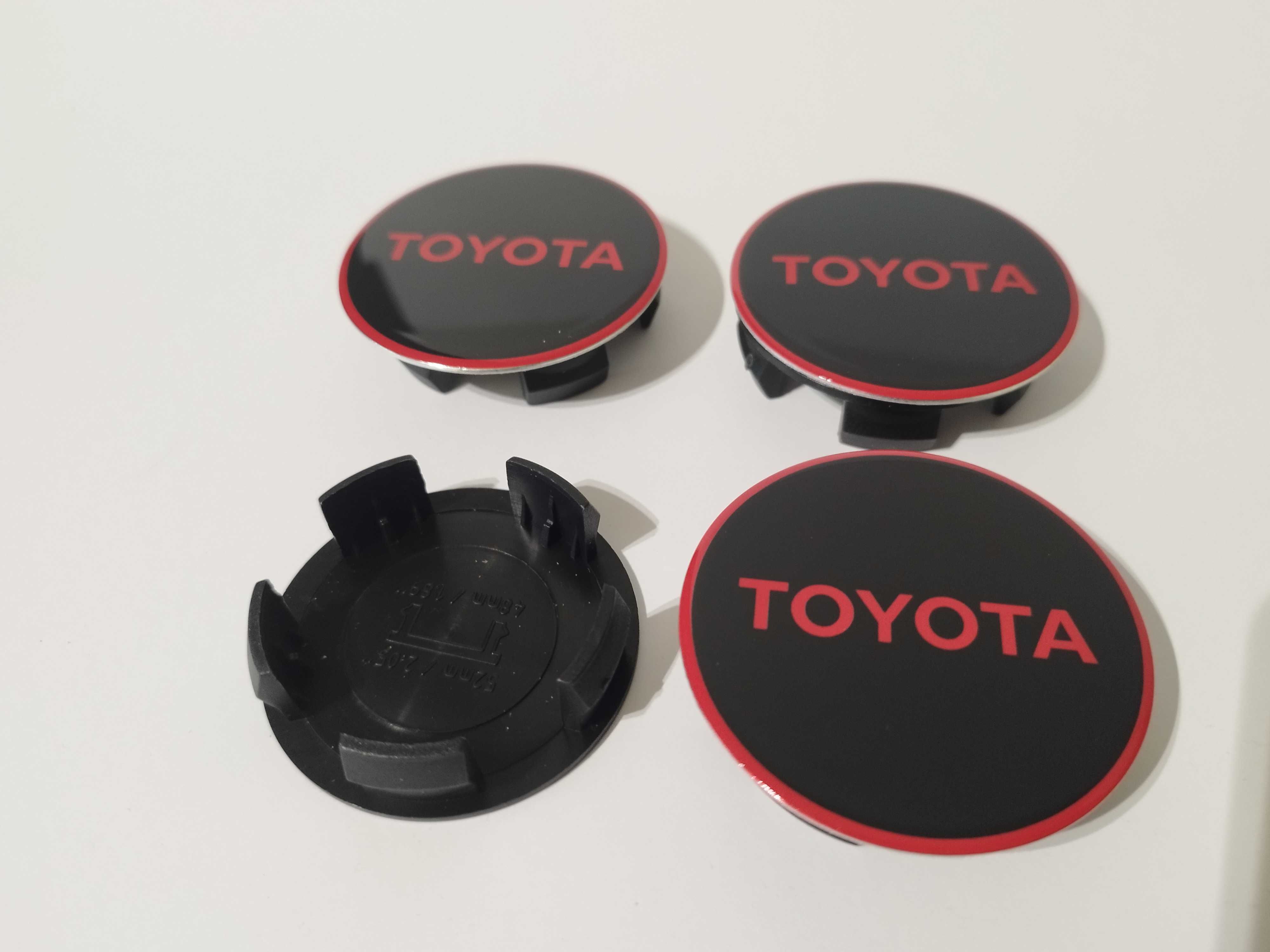 4 centros para jante, kit completo pronto a aplicar TOYOTA TEQ TEAM