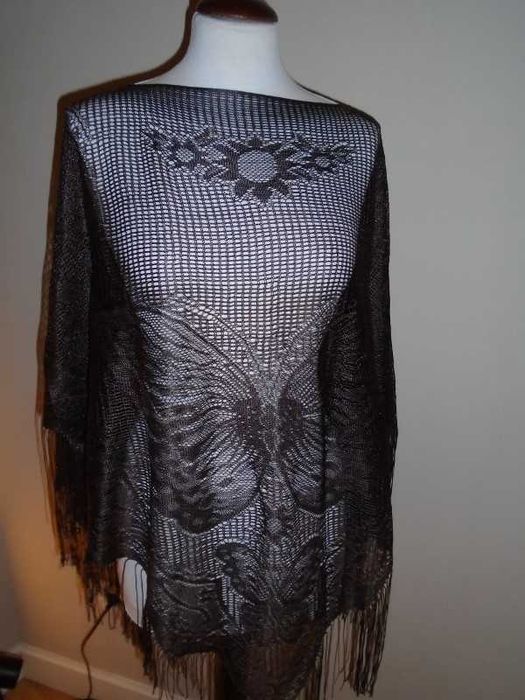 Poncho castanho de verão