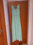 Vestido gala verde-água
