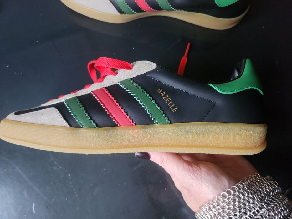 Gazelle Adidas & Gucci Black Green Red