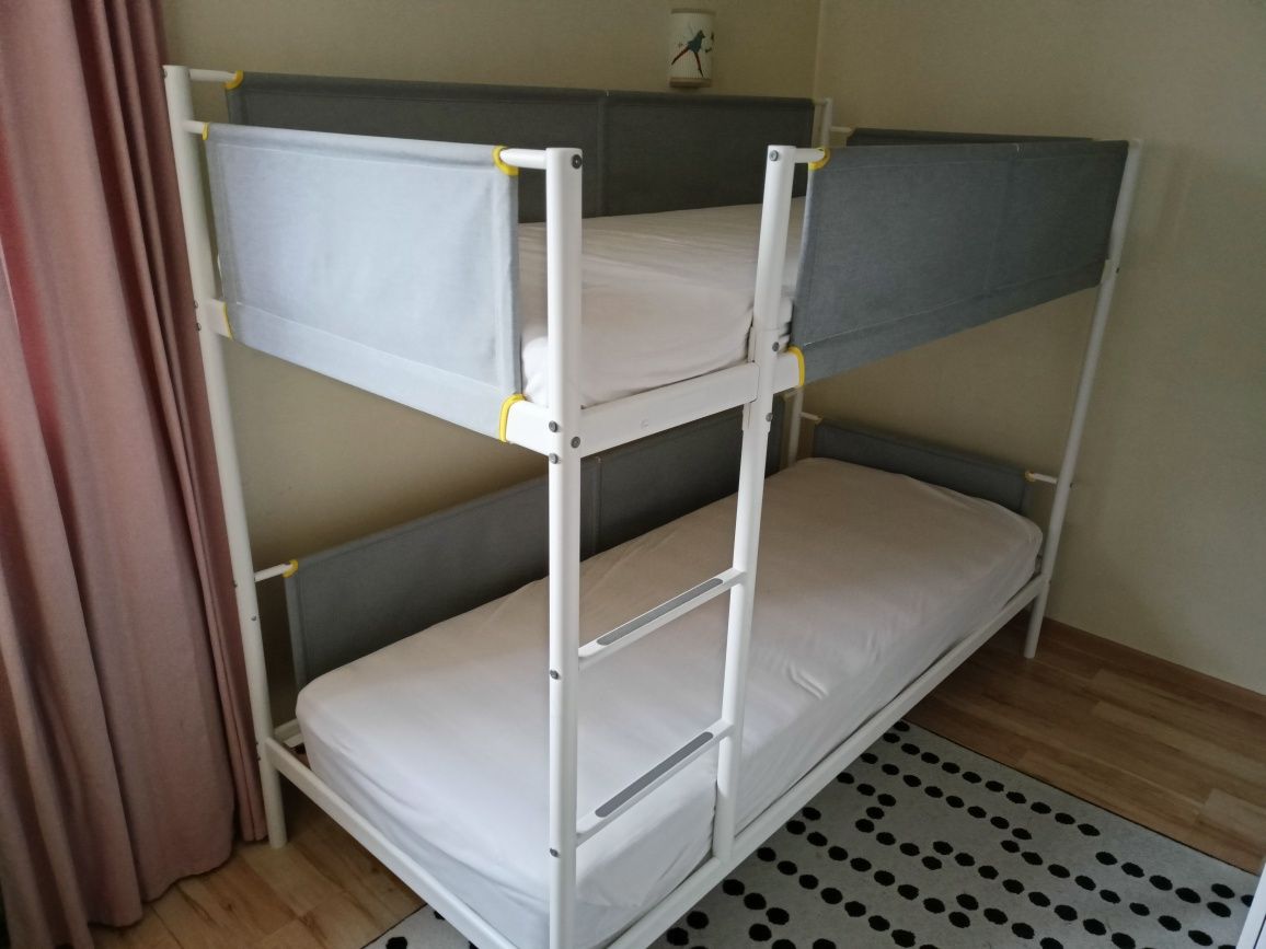 Rama łóżka piętrowego, Vitval, Ikea, biały/jasnoszary