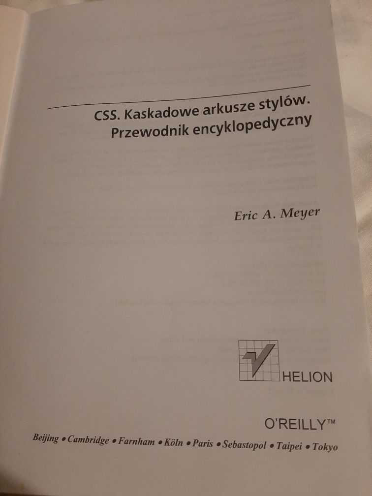 CSS. Kaskadowe arkusze stylów. Przewodnik encyklop. Eric A .Meyer