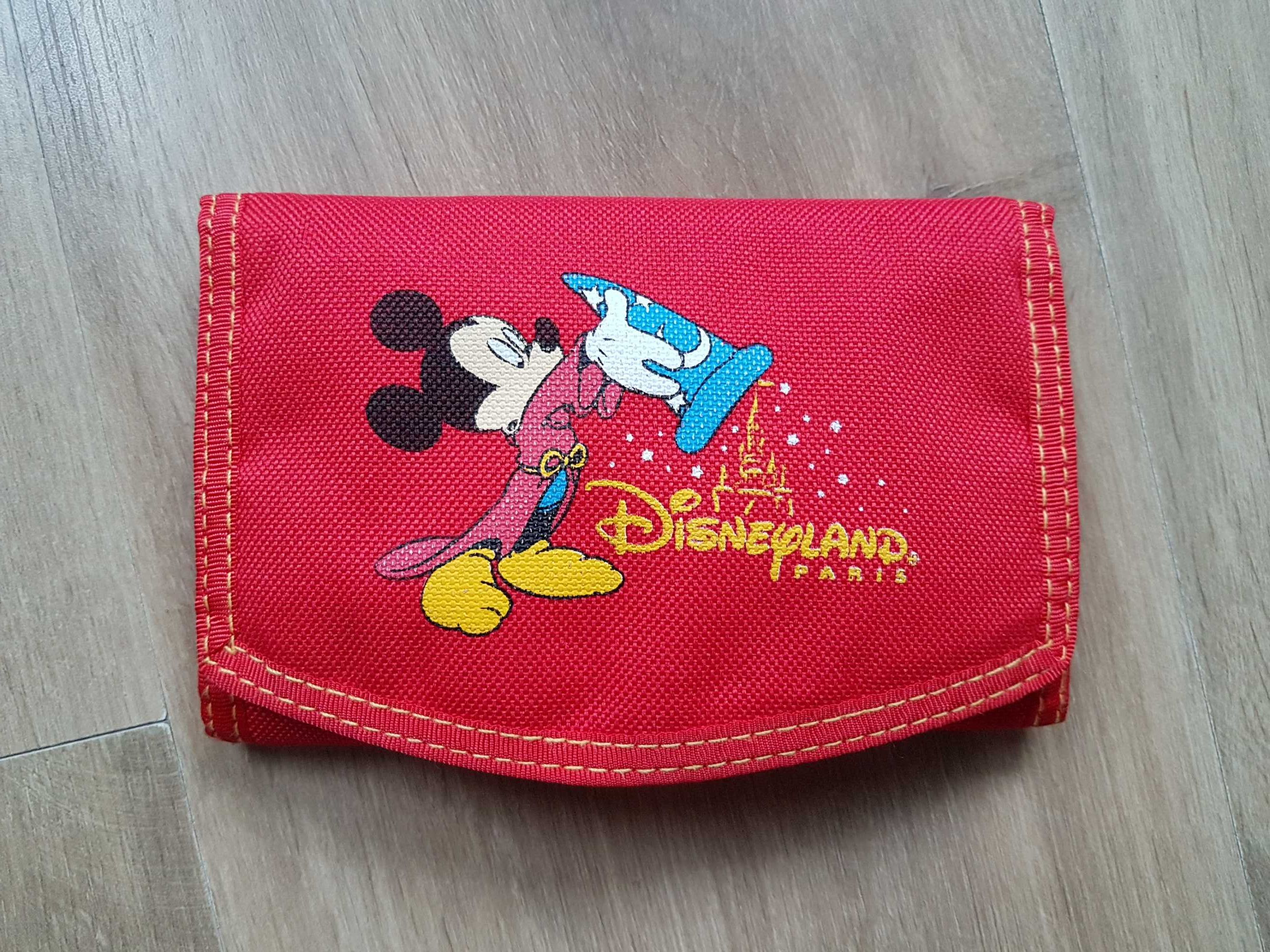 Disney czerwony portfel Mickey Mouse Disneyland Paris Unikat