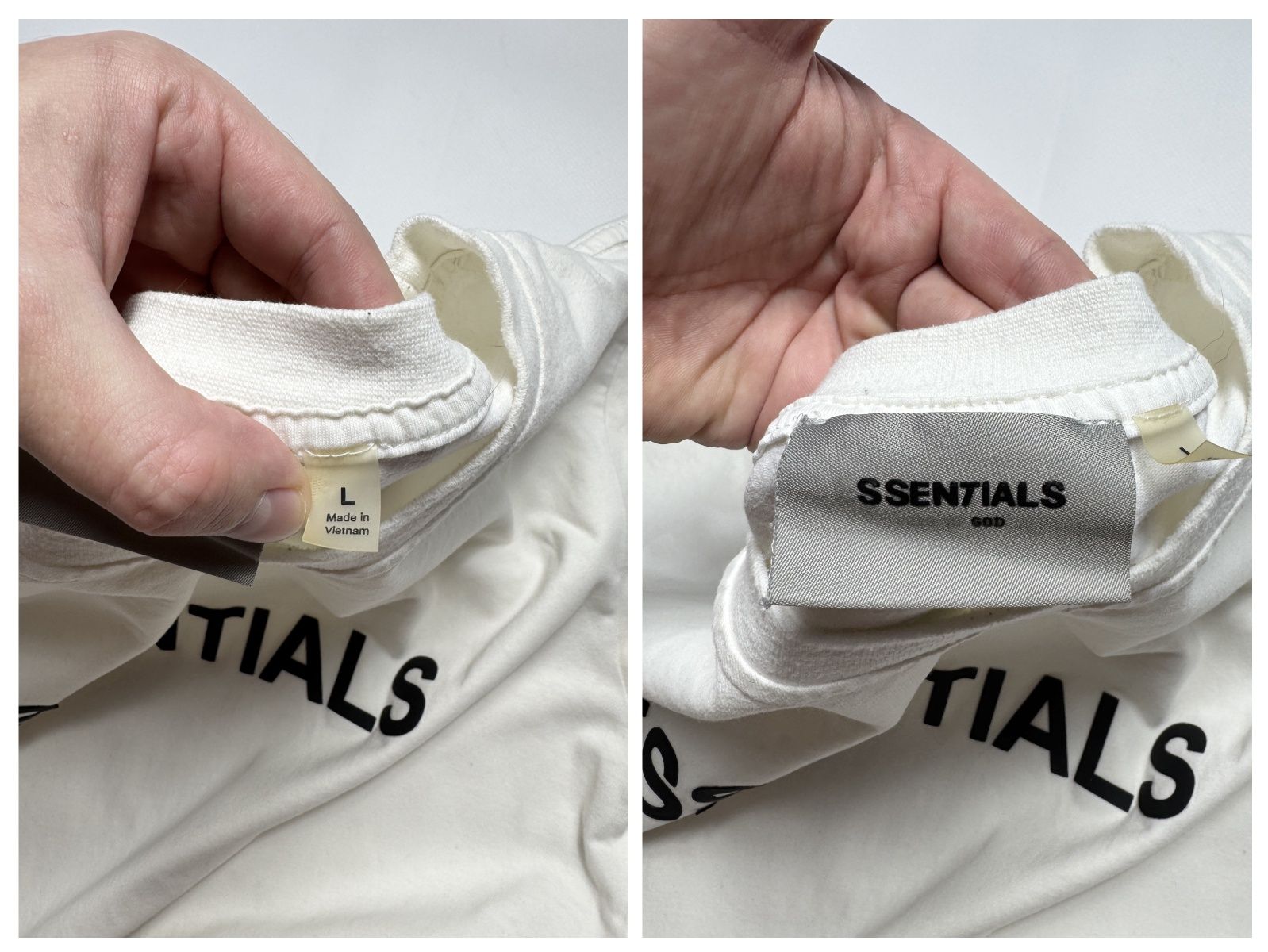 Чоловіча футболка Essentials Fear of God white біла Розмір L