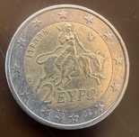 Moeda de 2 Euros Grécia 2002 com S