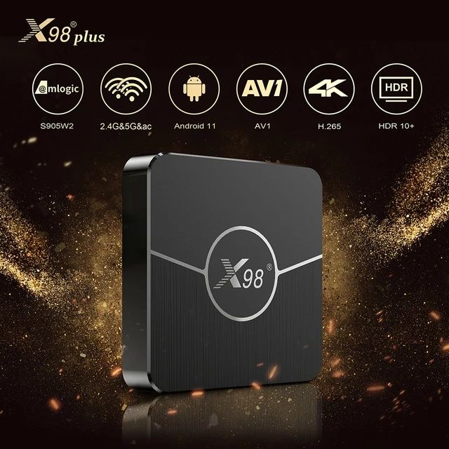 Box Android 11 X98 Plus 2Gb+16Gb Amlogic S905W2 AV1