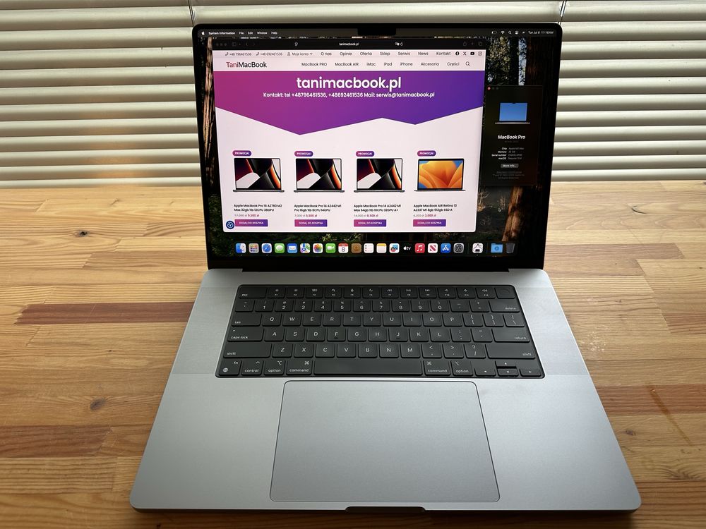 Laptop Apple MacBook Pro 16 A2780 M2 Max 32gb 1tb SSD 12CPU 30GPU A+