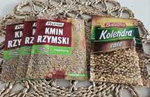 Przyprawy - kmin rzymski, kolendra cała