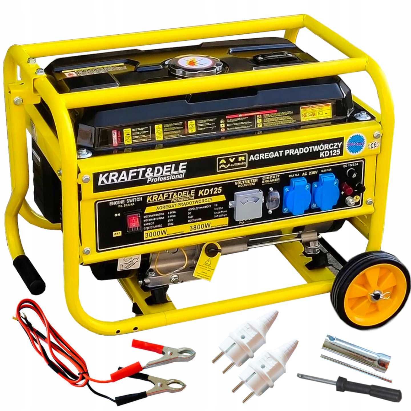 Agregat Prądotwórczy 7KM 230V GENERATOR 3800W AVR Na Kołach Sklep