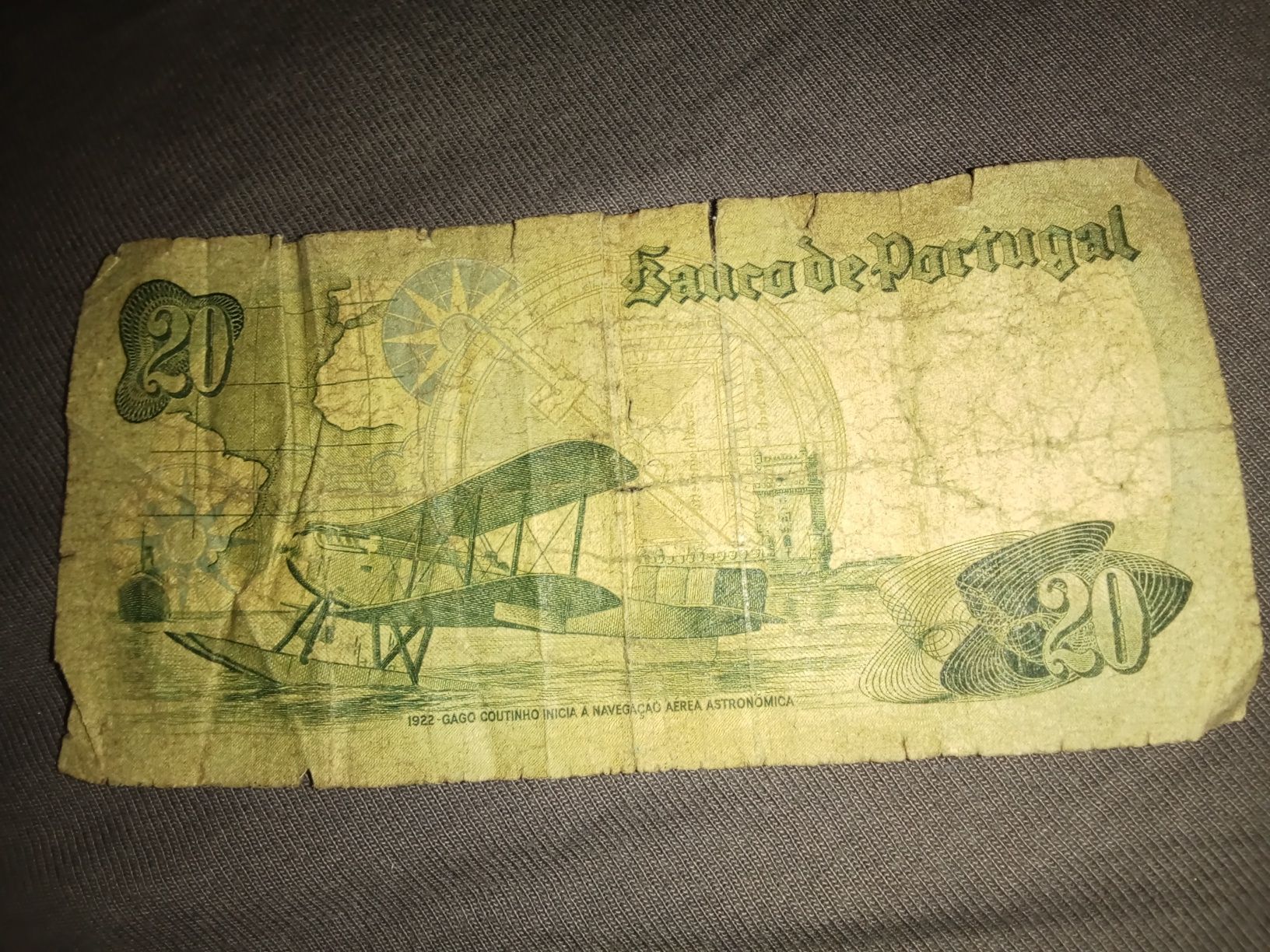 Nota de 20 escudos ano de 1978