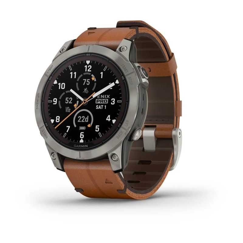 Годинник Garmin Fenix 7 Pro Sapphire Solar Titanium w. Chestnut L.Band