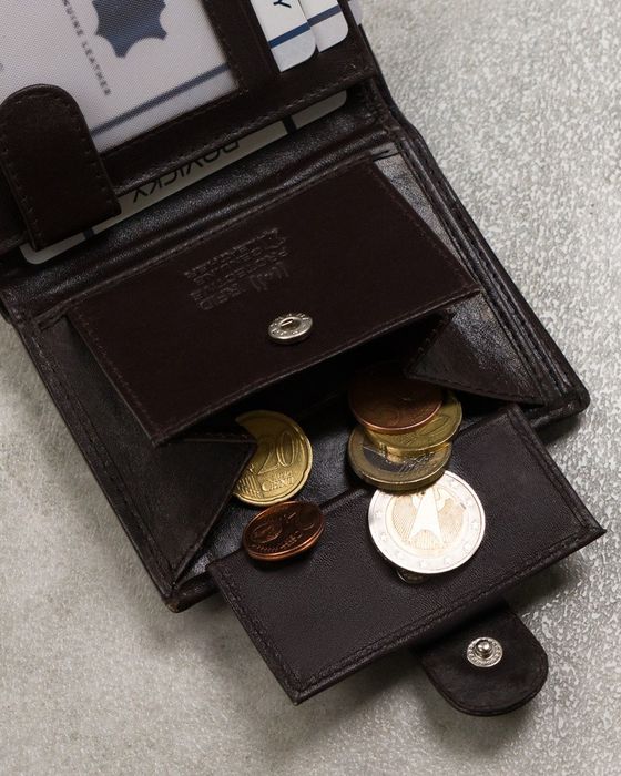 elegancki, skórzany portfel męski na zatrzask - always wild