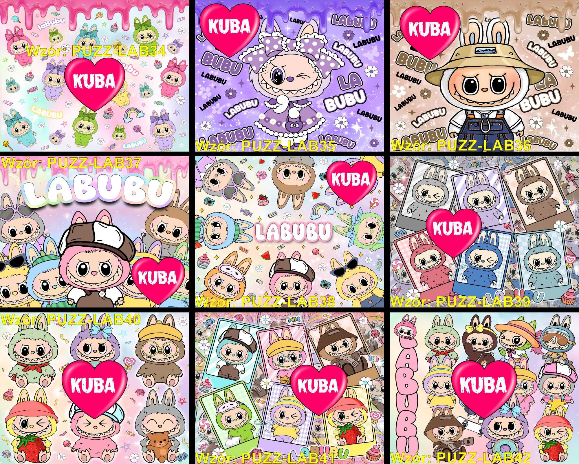 Puzzle A3 A4 LABUBU z imieniem personalizowane różne WZORY rozmiary