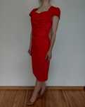 Czerwona sukienka styl retro vintage lata 50 60 dekolt serce M 38