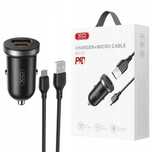 Ładowarka samochodowa Mocna 30W + kabel Micro USB