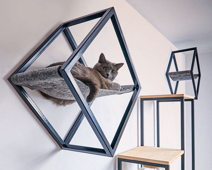 Drapak legowisko dla kota loft metalowa kwadratowa rama