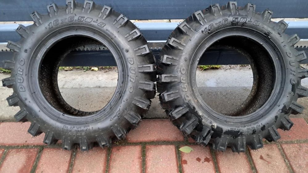 Opony DURO 16x6.50-8 – nowe, terenowe / do kosiarki / ATV / traktorka
