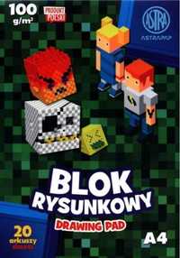 Blok rysunkowy A4/20K 100g Pixel (10szt) ASTRA