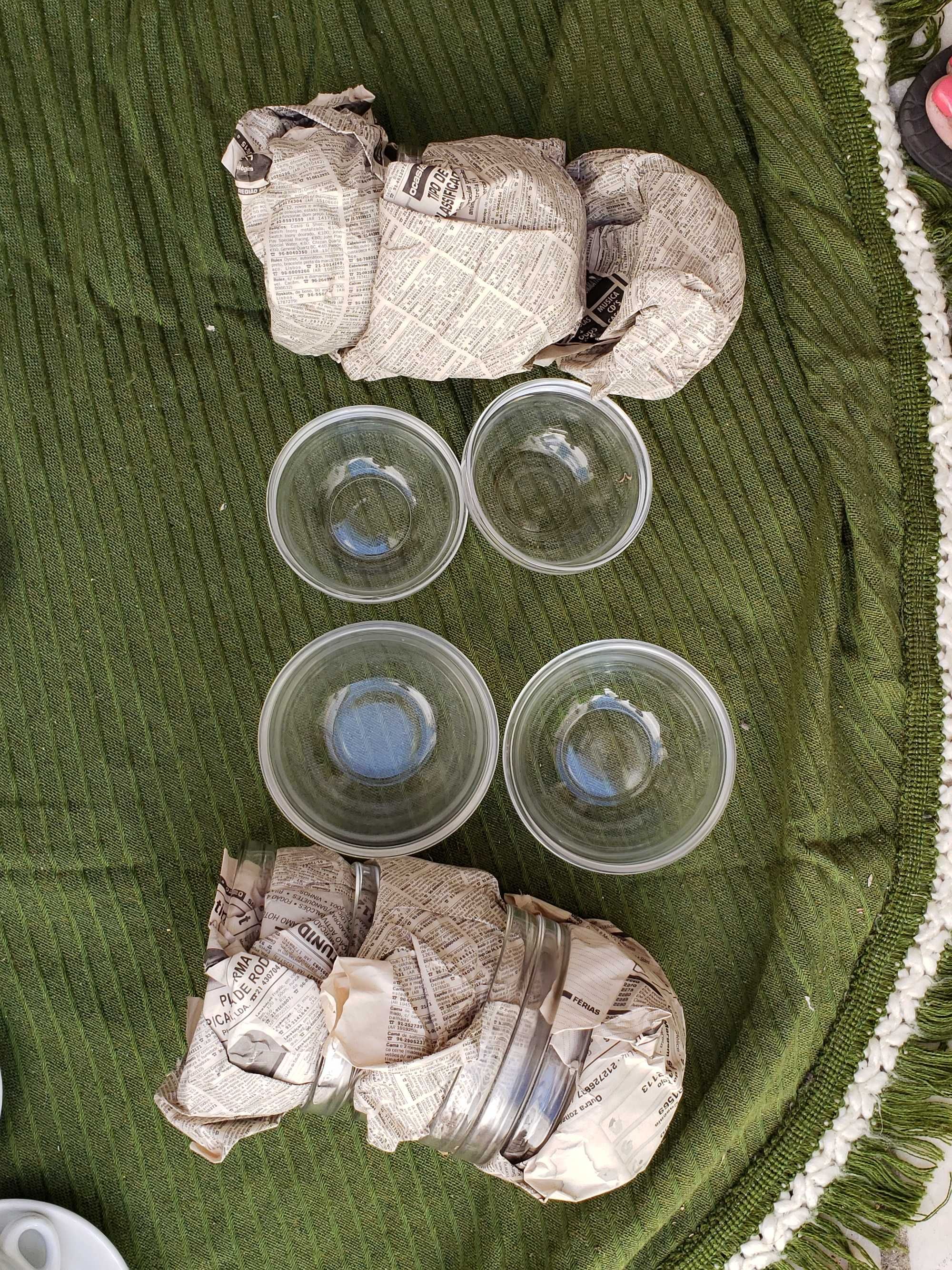 Conjunto de 22 tigelas de sobremesa transparentes de 2 tamanhos