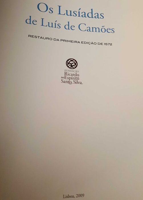 Os Lusíadas – fac-símile da 1ª edição de 1572