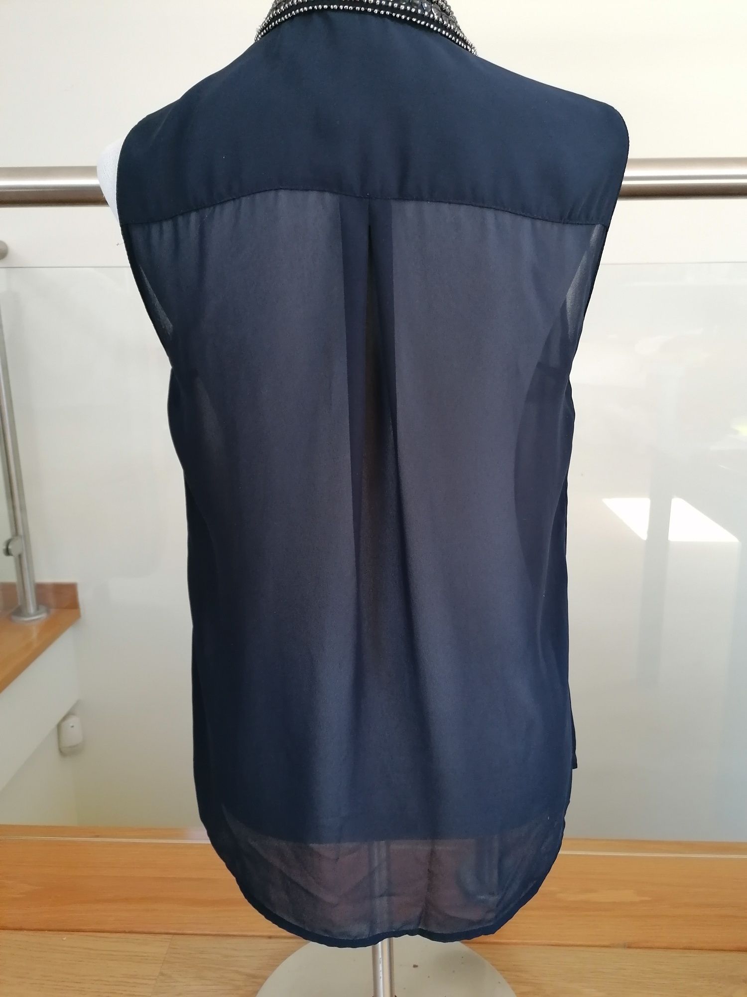 Blusa zara azul escura