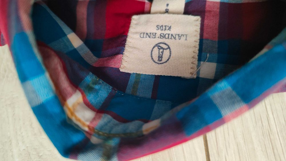 koszula z długim rękawem w kratę elegancka świąteczna 134/140