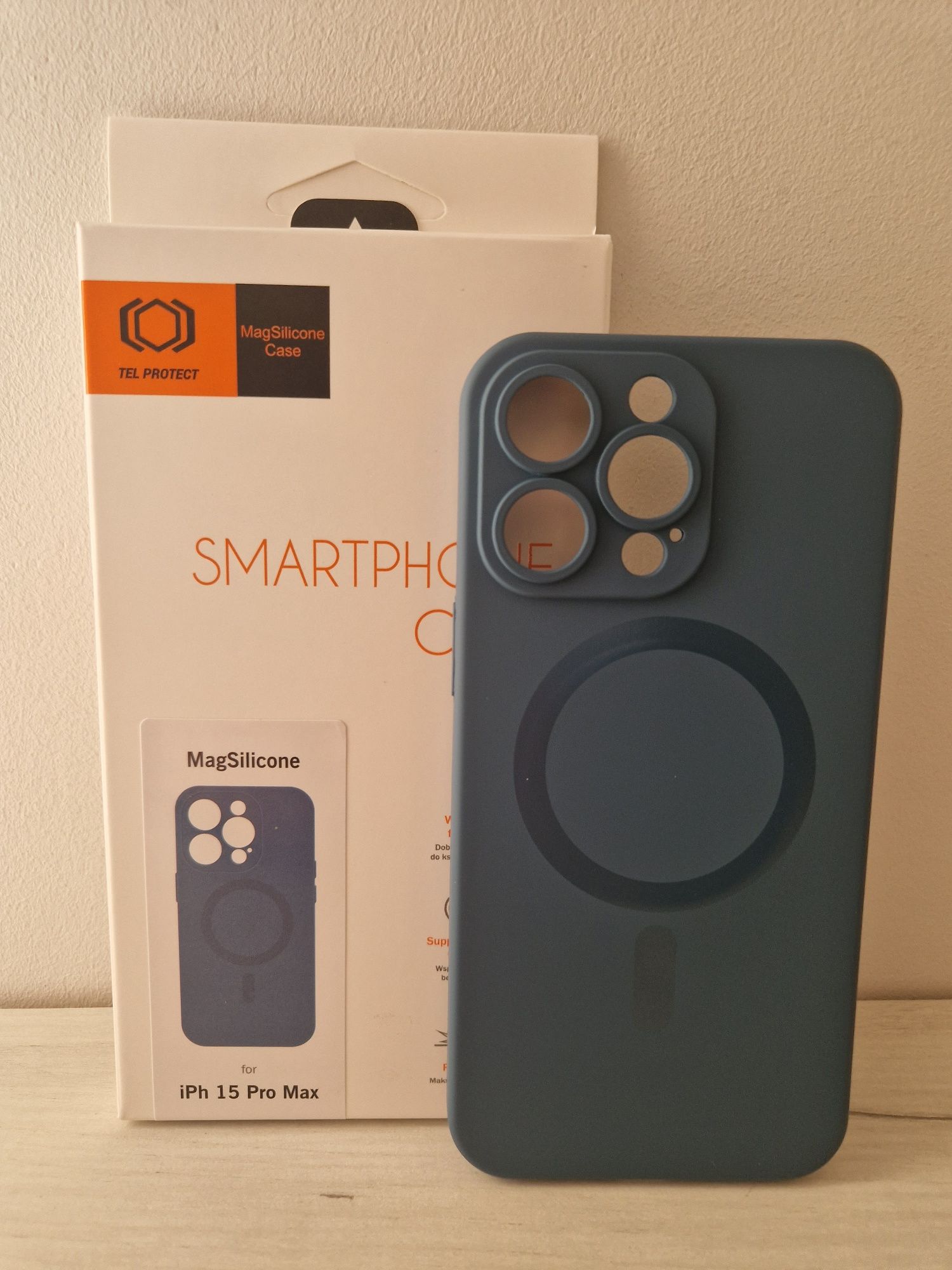 TEL PROTECT MagSilicone Case do Iphone 15 Pro Max Granatowy