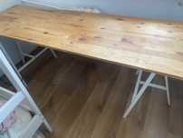 Ikea duże biurko drewniane 60x180cm koziołki