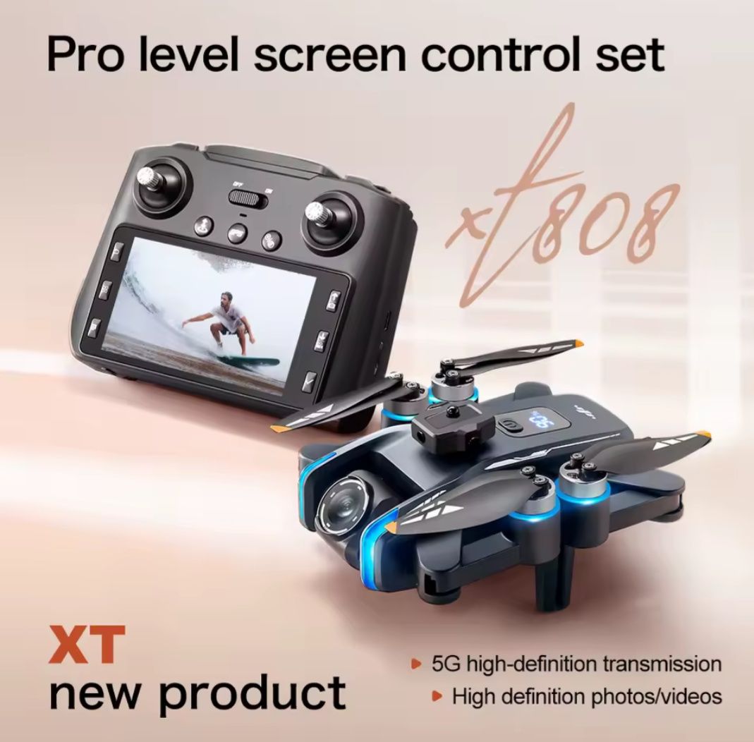 XT808 GPS WiFi 8K HD пульт з РК дисплеєм квадрокоптер