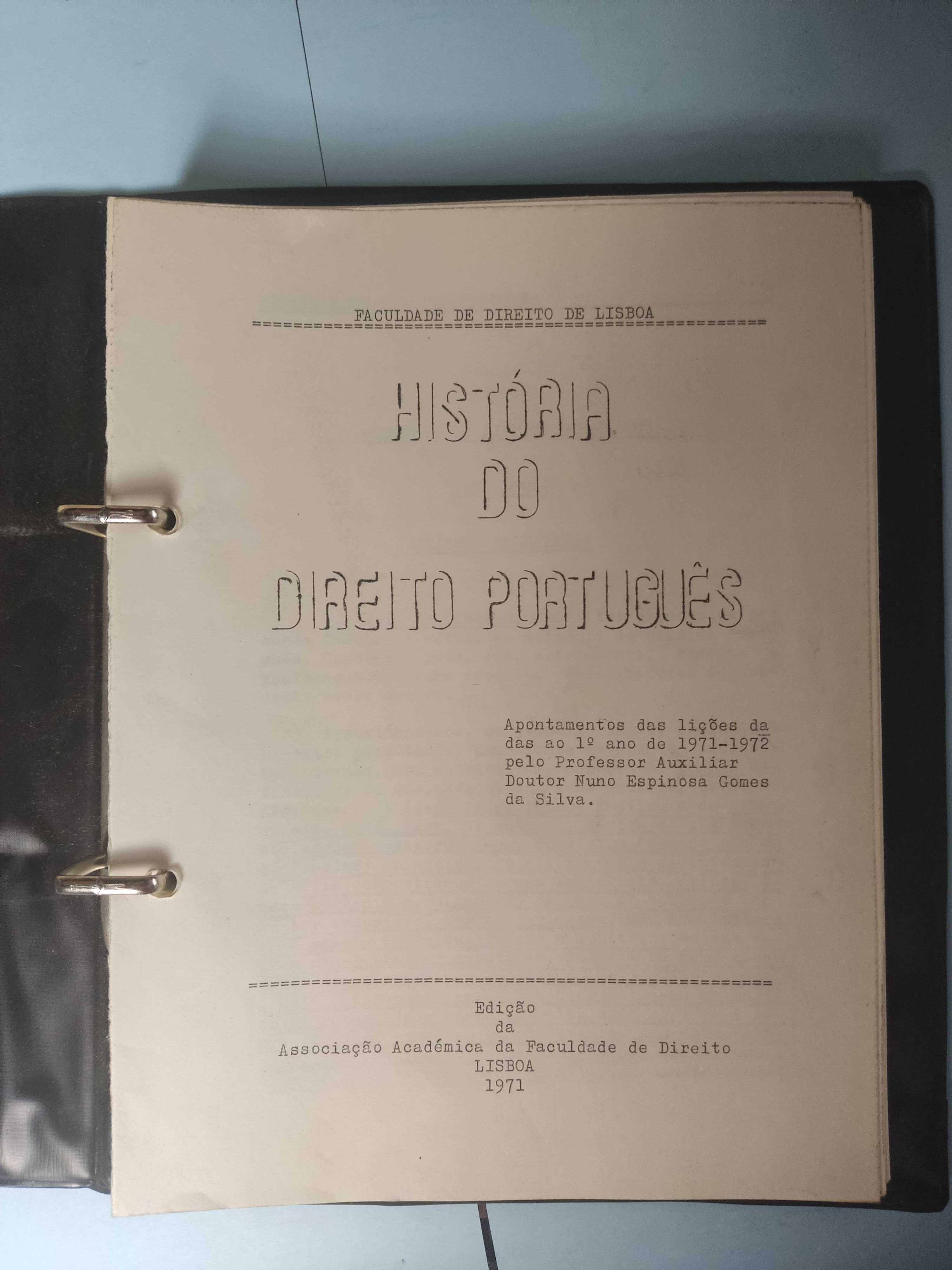 História Do Direito Português - Prof Doutor Nuno Espinosa Gomes