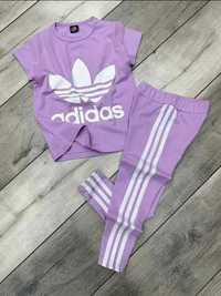 Komplet dres dla dziewczynki bluzka + legginsy fioletowy 110/116